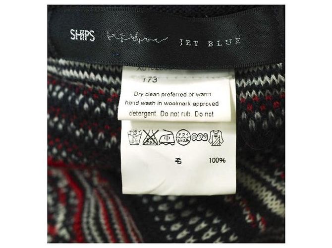 & Other Stories Snood in Lana Jacquard SHIPS JET BLUE Rosso - vista 6