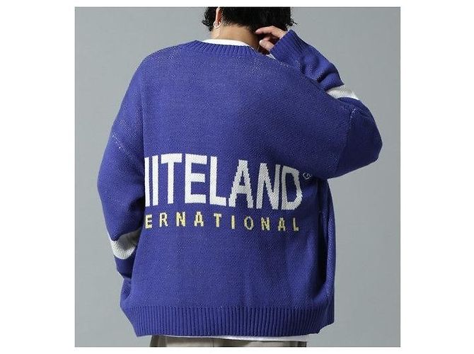 & Other Stories Cardigan azul con el logo de la escuela WHITELAND - vista 3