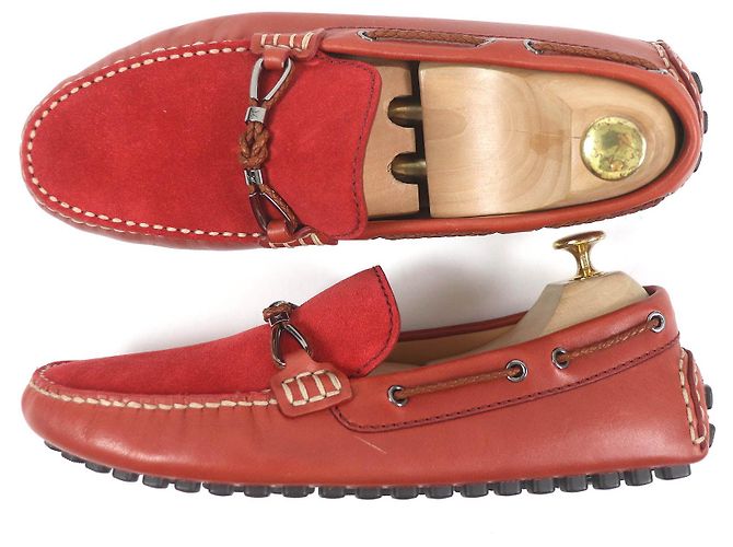 Louis Vuitton Wildleder Slipper 6.5 Rot - Ansicht 3