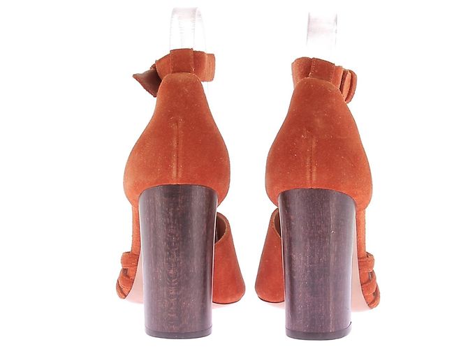 Michel Vivien Terrakotta-Absatzsandalen Orange - Ansicht 5