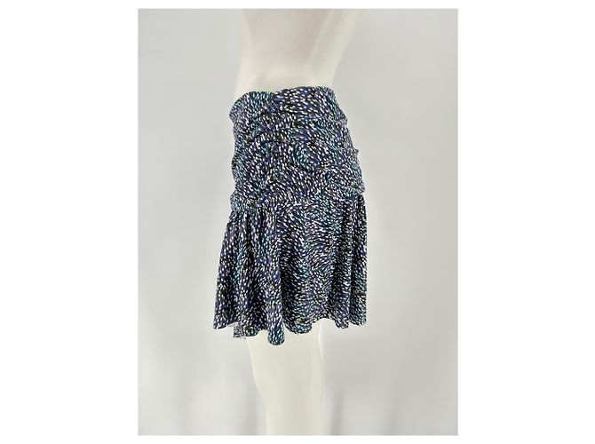 Minifalda Juliany Isabel Marant Etoile azul de viscosa - vue 3