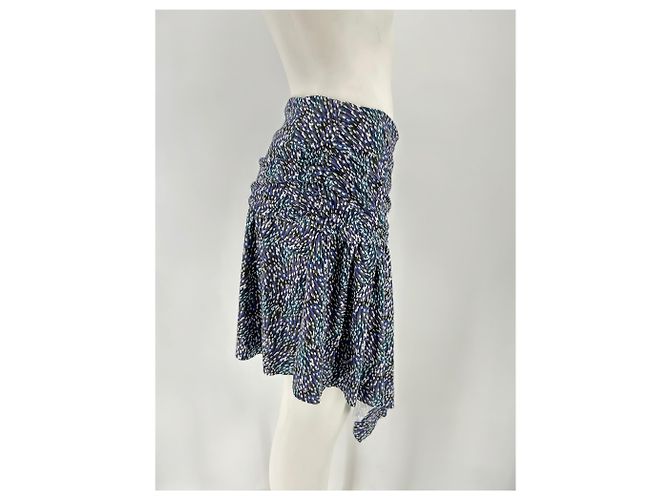 Minifalda Juliany Isabel Marant Etoile azul de viscosa - vue 4