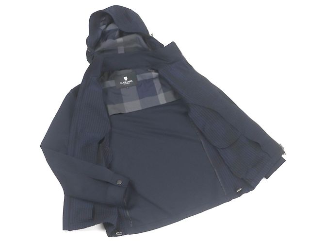 & Other Stories Polyester Check Pattern Blouson Parker Navy M Blue Navy blue - view 3
