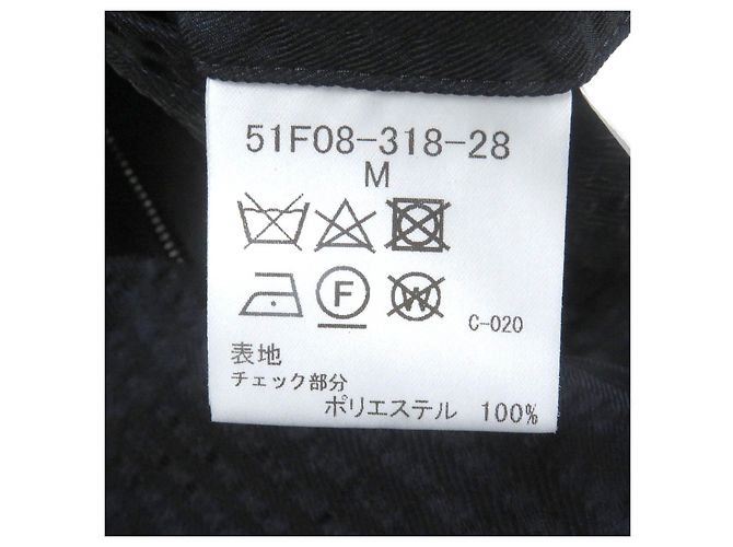 & Other Stories Polyester Check Pattern Blouson Parker Navy M Blue Navy blue - view 8