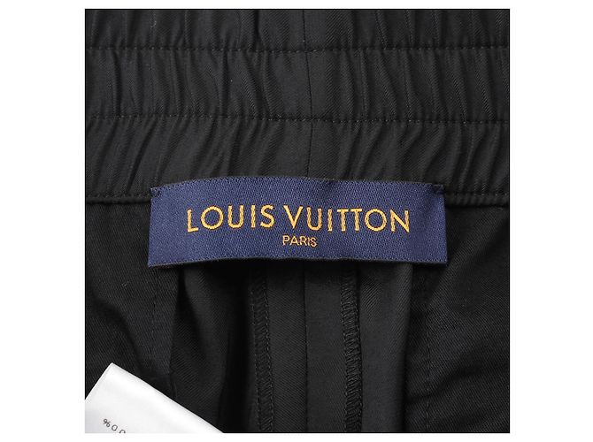 Pantaloni da jogging in lana e nylon Louis Vuitton Nero - vista 3