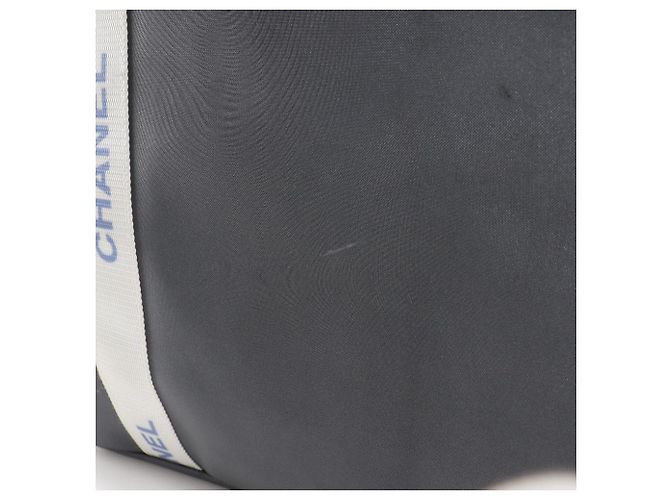 Chanel Nylon Logo Tote Bag Braun Grau - Ansicht 7