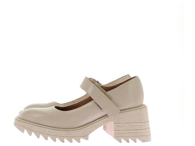 Jonak Babies "Dovy" à semelles crantées en cuir glacé écru Beige - view 3