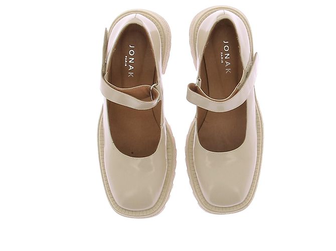 Jonak Babies "Dovy" à semelles crantées en cuir glacé écru Beige - view 6
