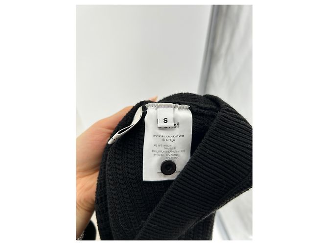 Autre Marque DUNST Ärmellose Strickjacke Schwarz Baumwolle S - Ansicht 5