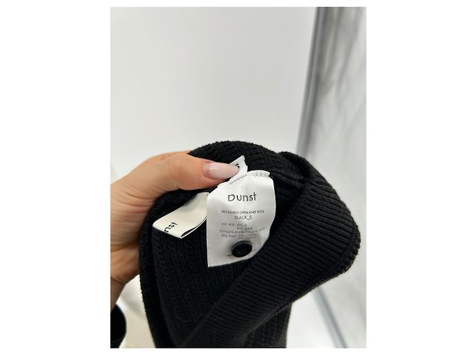 Autre Marque DUNST Ärmellose Strickjacke Schwarz Baumwolle S - Ansicht 6