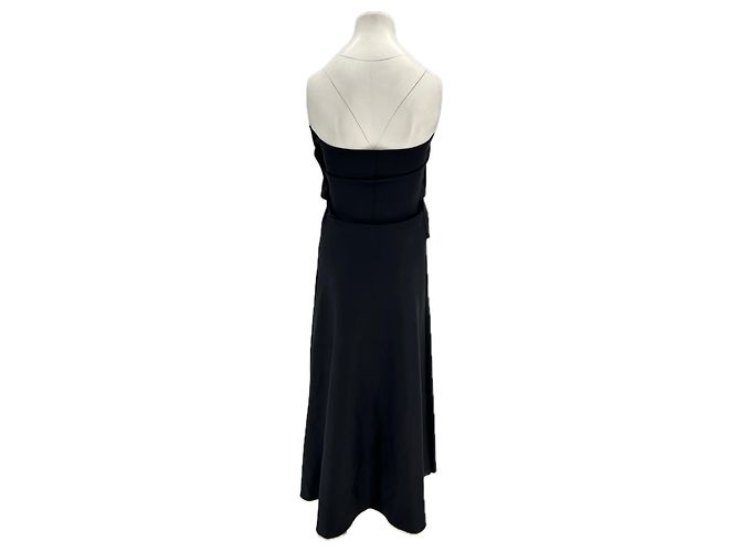 Dagmar Schwarzes Satin-Kleid - vista 2