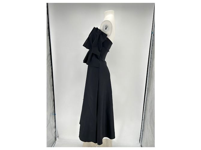 Dagmar Schwarzes Satin-Kleid - vista 4