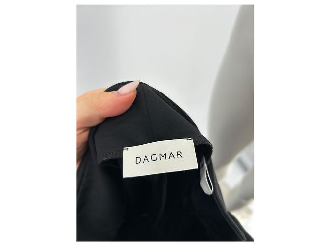 Dagmar Schwarzes Satin-Kleid - vista 6