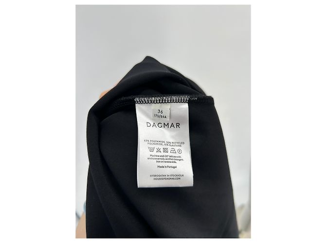 Dagmar Schwarzes Satin-Kleid - vista 7