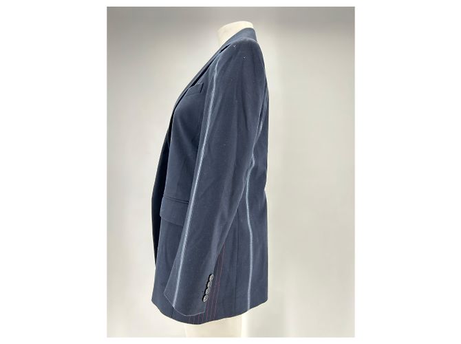 Blazer Sportmax blu navy con righe rosse e bianche - vista 4