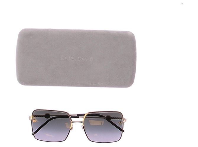 Elie Saab Gafas de sol oversized Dorado - vista 7