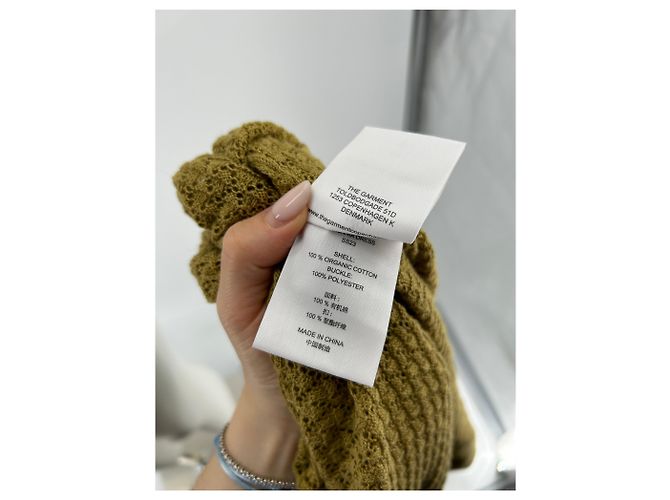 Autre Marque Häkel-Maxikleid Khaki - Ansicht 7