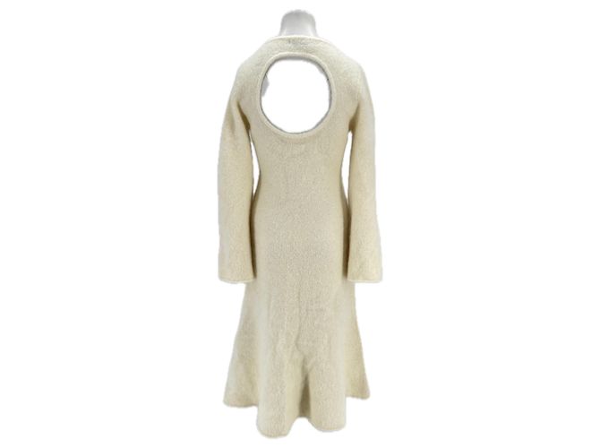 Autre Marque Kleid aus Alpakawolle Weiß - Ansicht 2