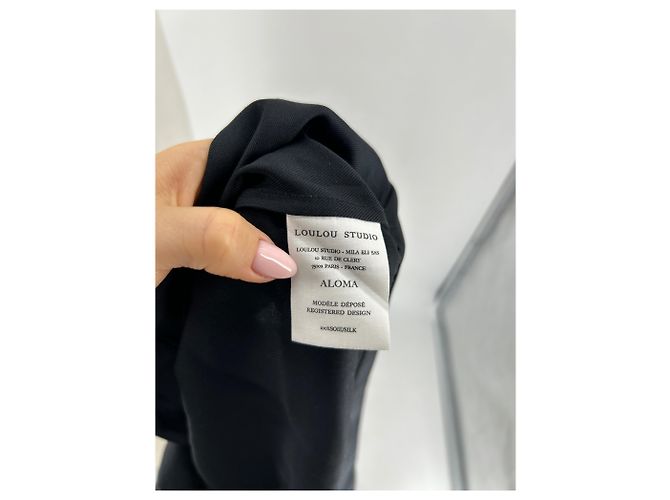 Autre Marque Camicia di seta "Aloma" Nero - vista 6