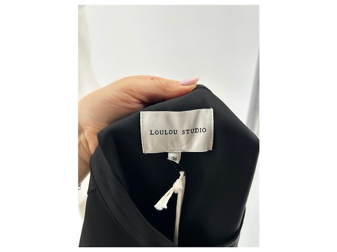 Autre Marque Camicia in lana nera "Aylin" Nero - vista 6
