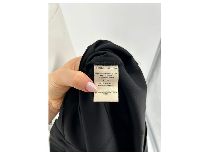 Autre Marque Camicia in lana nera "Aylin" Nero - vista 7