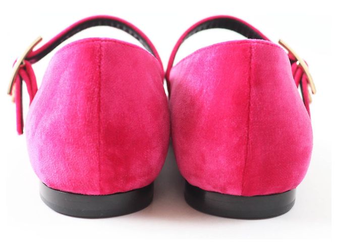 Hermès Scarpe da balletto Velor Hermes 36.5 Donne Rosa Fuschia - vista 3