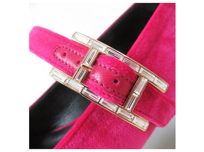 Hermès Scarpe da balletto Velor Hermes 36.5 Donne Rosa Fuschia - vista 7