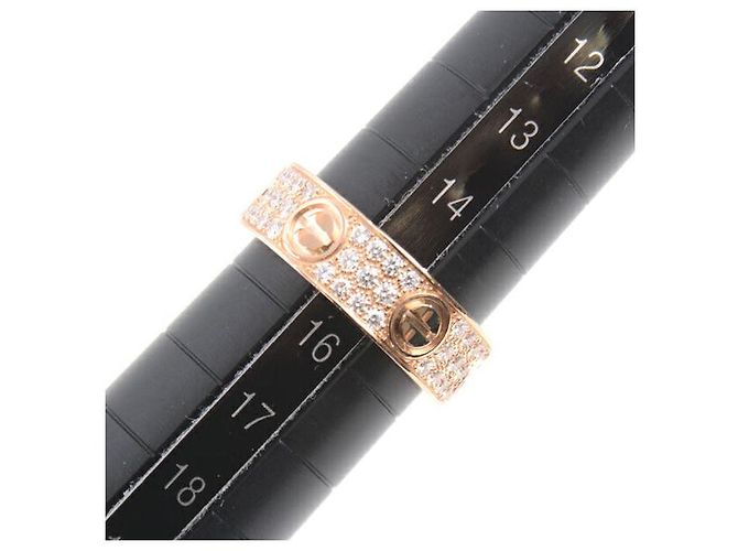 Anello Cartier Love completamente pavé di diamanti 750PG misura 55 D'oro - vista 5