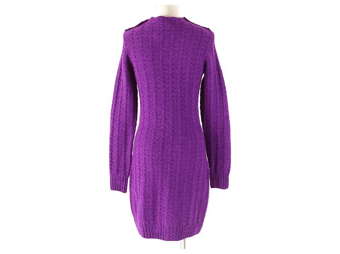 Chanel Strickkleid aus Wolle und Kaschmir lila 34 - Ansicht 3