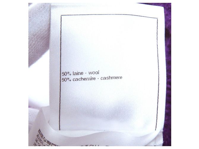 Chanel Strickkleid aus Wolle und Kaschmir lila 34 - Ansicht 9