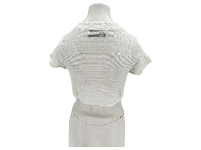 Crop top bianco a maniche corte Reformation - vista 2