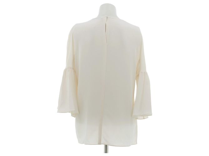 Blusa in seta Givenchy Ecru Cachi - vista 2