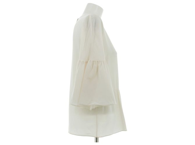 Blusa in seta Givenchy Ecru Cachi - vista 3