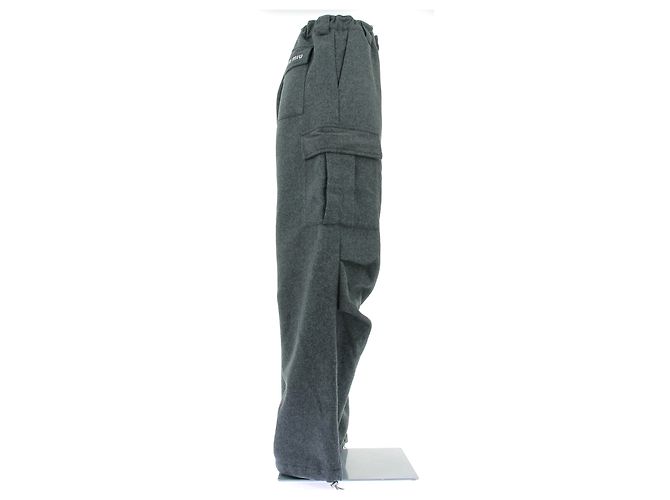 Miu Miu Woll Cargo Hose Grau - Ansicht 3