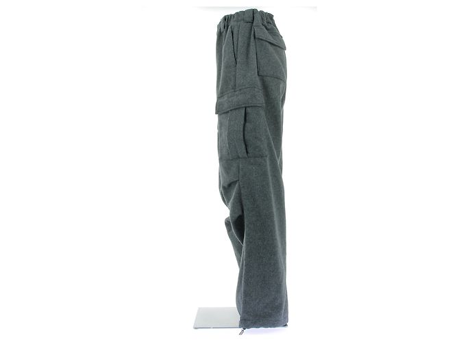 Miu Miu Woll Cargo Hose Grau - Ansicht 4