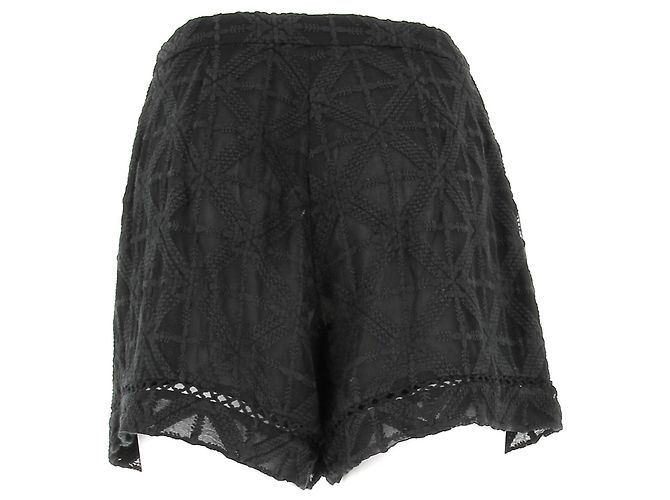 Pantaloncini in seta nera Zimmermann Nero - vista 2