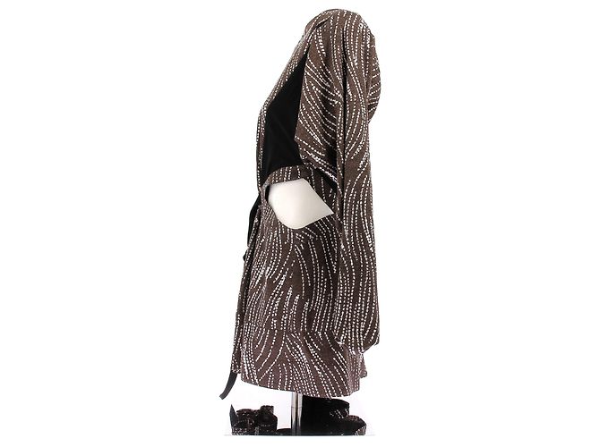 Vestido Louis Vuitton marrón iridiscente con strass Castaño - vista 4