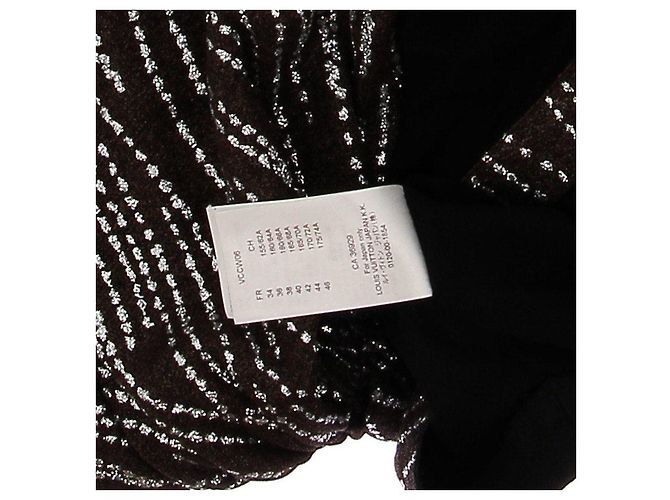 Vestido Louis Vuitton marrón iridiscente con strass Castaño - vista 5