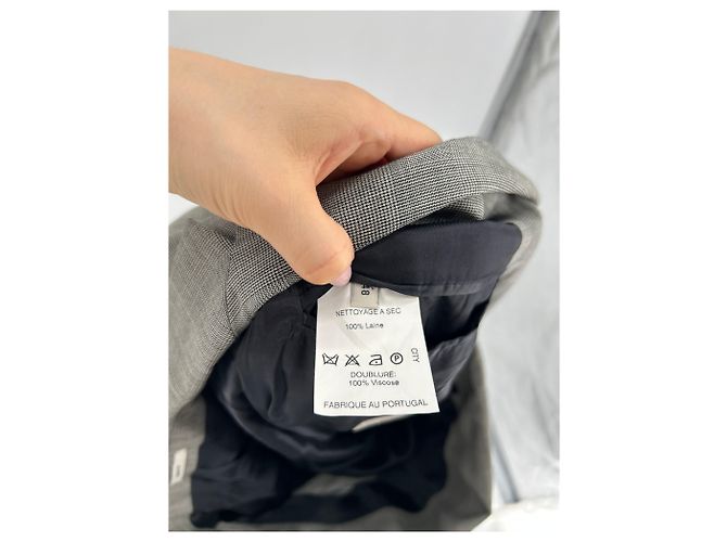 Autre Marque Giacca da abito in lana Grigio - vista 5