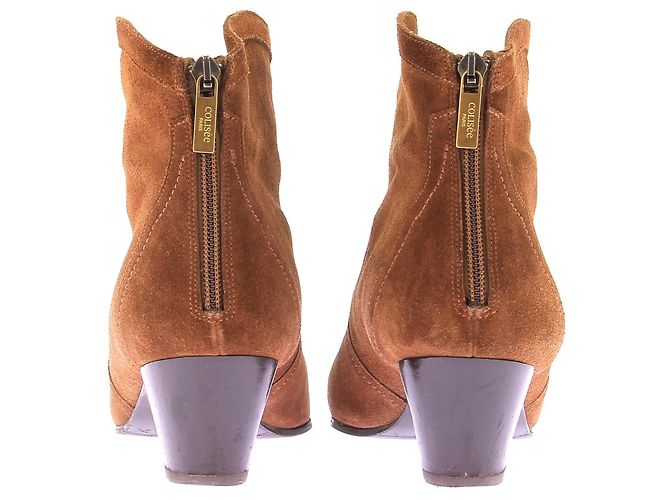 Autre Marque Botines de ante color camel Castaño - vista 5