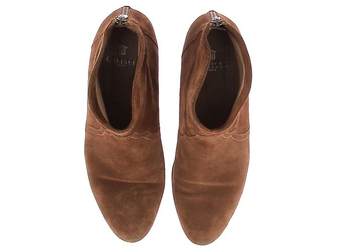 Autre Marque Botines de ante color camel Castaño - vista 6