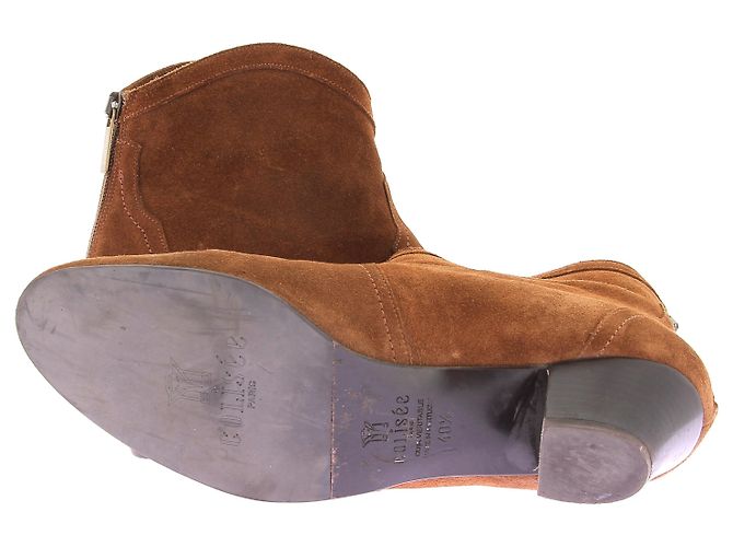 Autre Marque Botines de ante color camel Castaño - vista 7