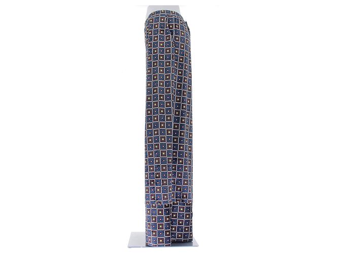 Pierre Louis Mascia Samt-Hose mit Mustern Blau - Ansicht 4