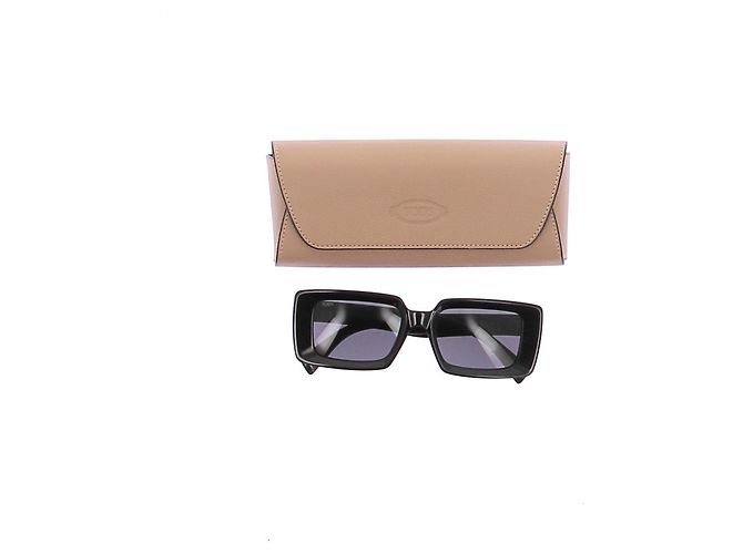 Tod's Gafas de sol rectangulares negras Negro - vista 7