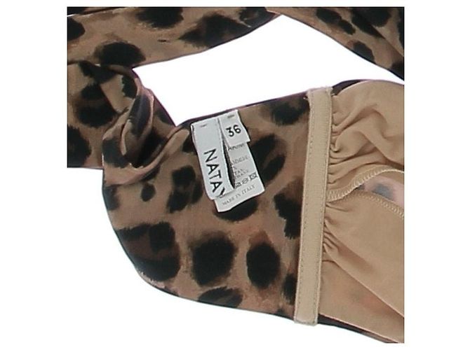 Autre Marque Costume da bagno a due pezzi e pareo con motivo leopardato Marrone - vista 11