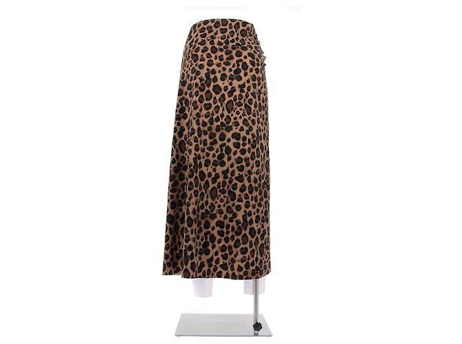 Autre Marque Costume da bagno a due pezzi e pareo con motivo leopardato Marrone - vista 6
