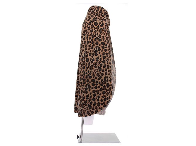 Autre Marque Costume da bagno a due pezzi e pareo con motivo leopardato Marrone - vista 7