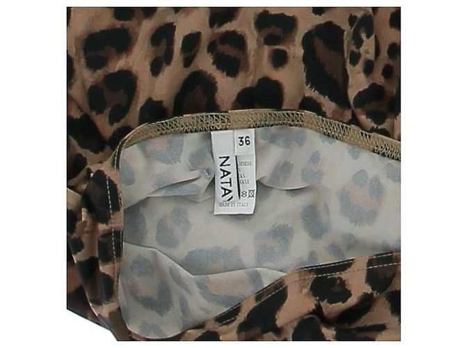 Autre Marque Costume da bagno a due pezzi e pareo con motivo leopardato Marrone - vista 9