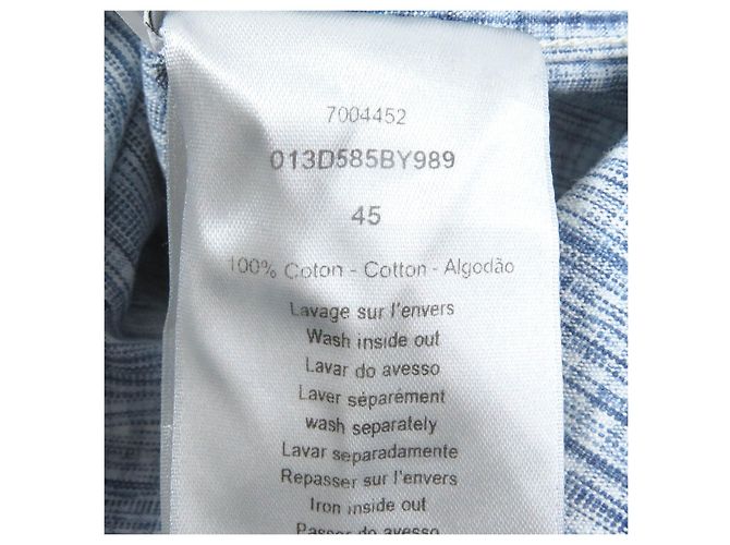 Camisa de mezclilla con estampado oblicuo de algodón Dior Azul - vista 6