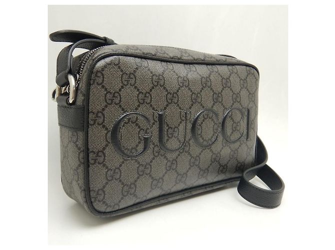 Mini Borsa a Spalla Gucci GG Supreme in Tela Nero - vista 2